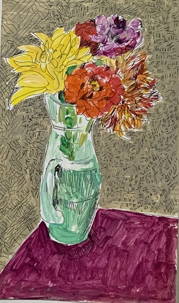 Flower painting mixed media for web 5 by Paul Seidell
