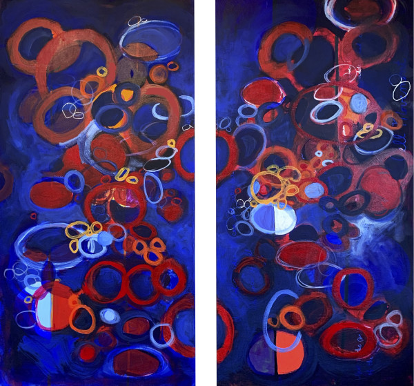 Cell No.40 (Set of 2 Paintings) by Angela Canada Hopkins