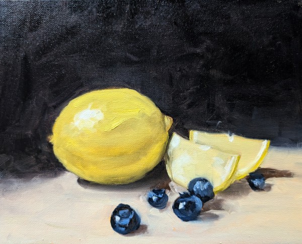 Lemons with Blueberries by Bobbi Bjornholt