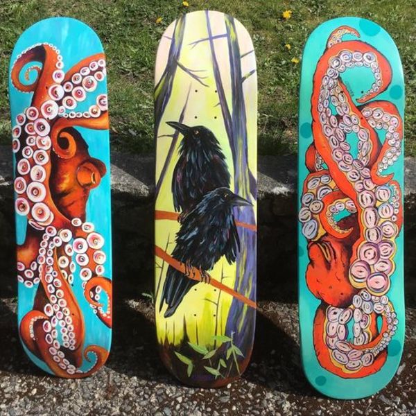 Skateboard decks by Bobbi Bjornholt