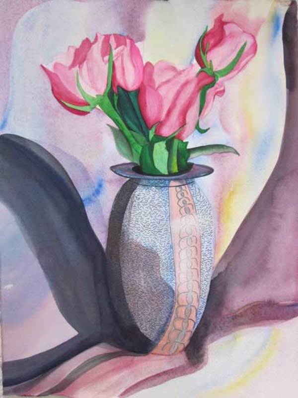 Lilie in Vase by Teresa Beyer 