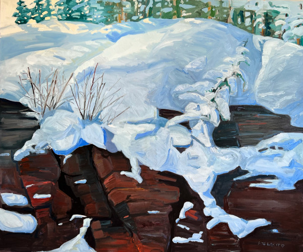 Snow On Red Rocks by Krista Townsend 