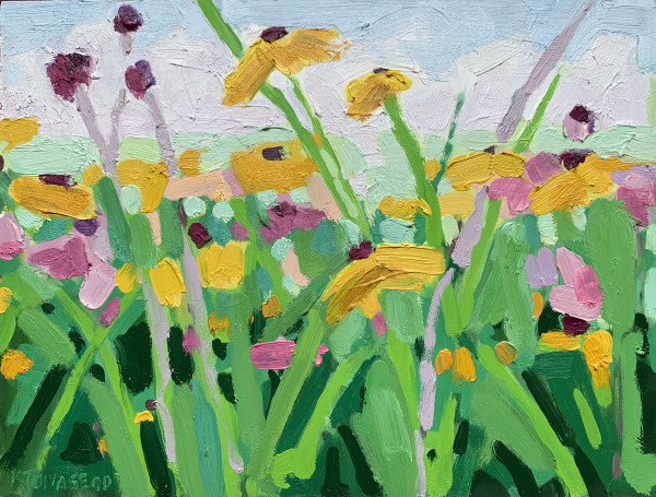 Wildflower Meadow With Horizon Study by Krista Townsend 