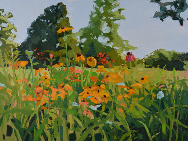 Wildflowers Before Trees and Field by Krista Townsend 