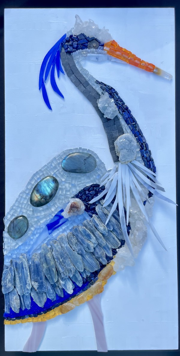 Fancy Blue Heron by Donna Hoyack