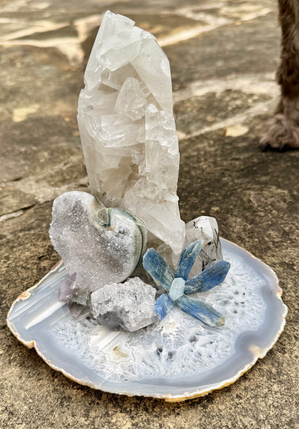 Quartz Tower Heart Sculpture. by Donna Hoyack