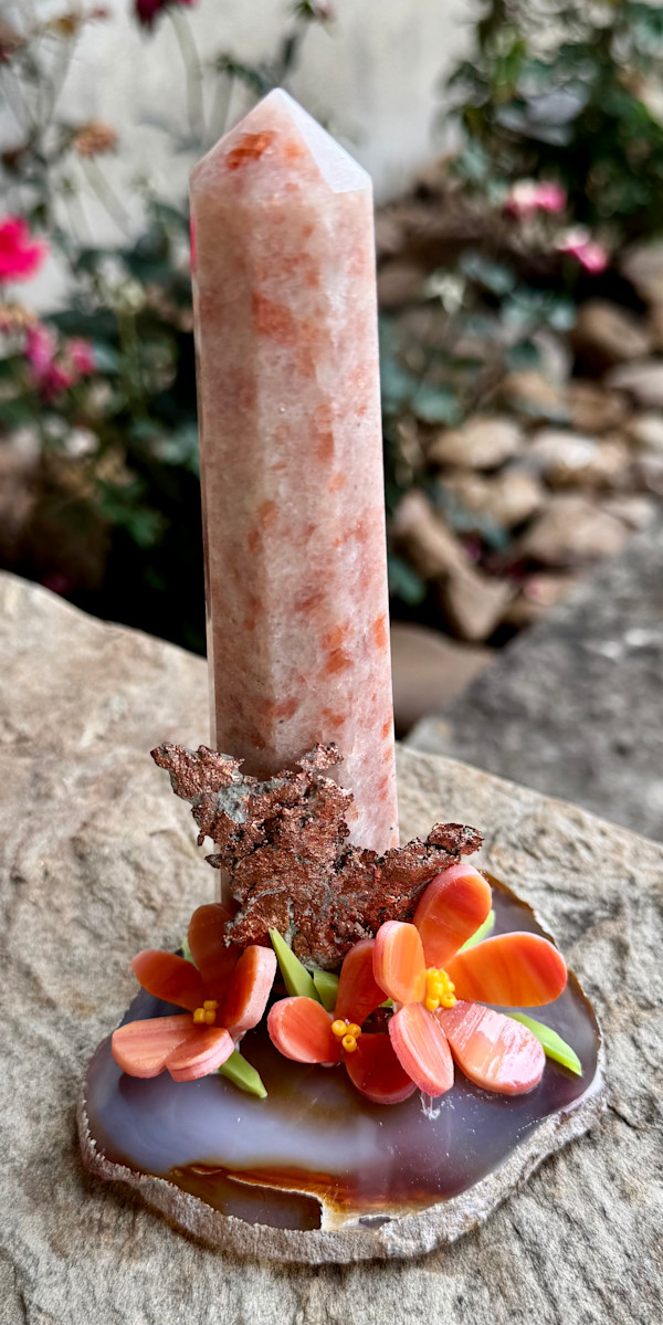 Sunstone Tower & Copper Sculpture by Donna Hoyack