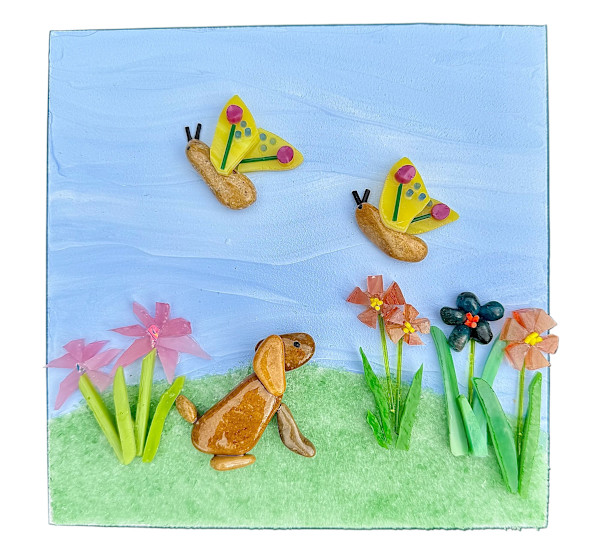 Dog and Butterflies by Donna Hoyack, Image 1.