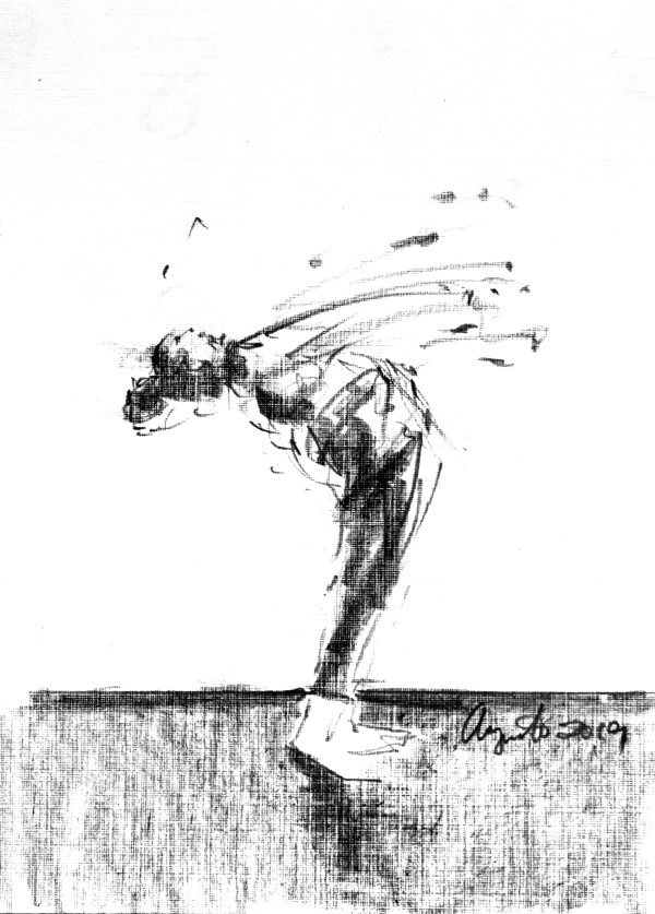 Dancer Leaning Back by Frank Argento