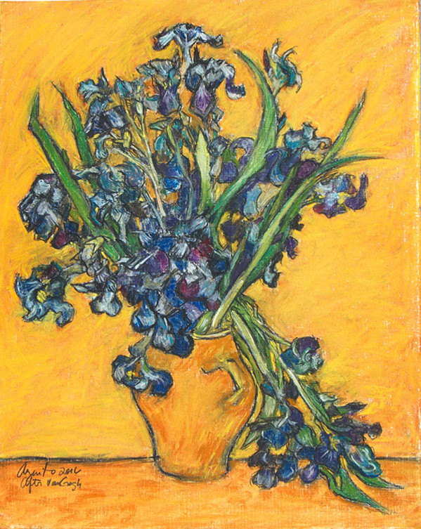Iris after VanGogh by Frank Argento