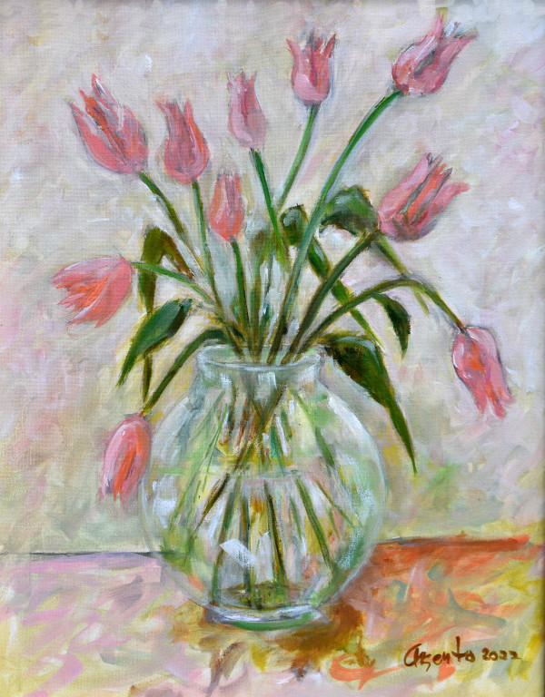 Pink Tulips by Frank Argento
