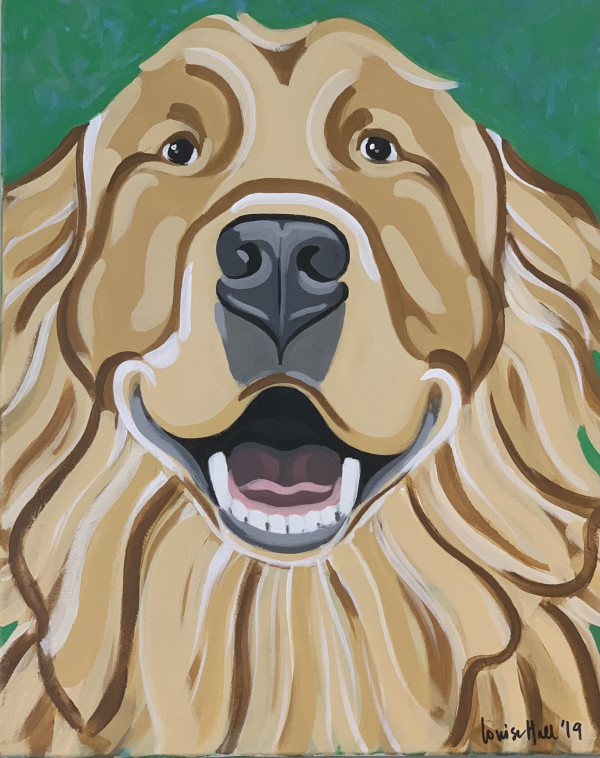 Golden Retriever (title unknown) by Louise Hall
