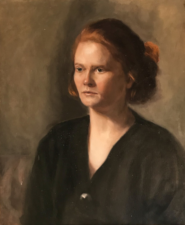 Portrait of a Redhead in Black by Ginny Sykes