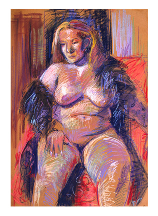 Julia Seated with Black Robe by Ginny Sykes