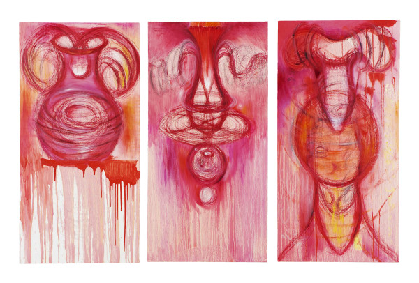 Pink Triptych by Ginny Sykes
