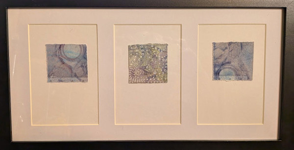 Small Triptych: Lunar Phases by Gwen Meharg