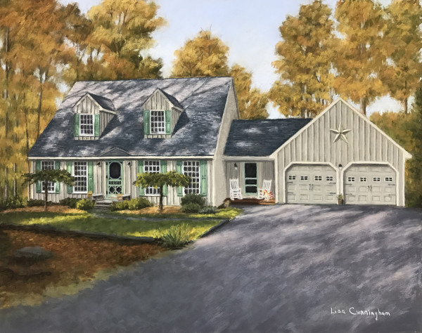 Commissioned House Portrait by Lisa Cunningham