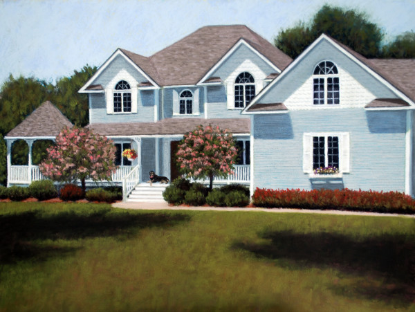Waverley, PA House Portrait Commission by Lisa Cunningham