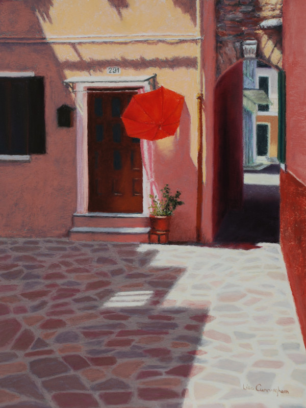 Red Umbrella by Lisa Cunningham