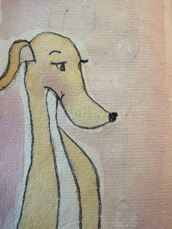 Flirty Greyhound Sketch by Robin Moore