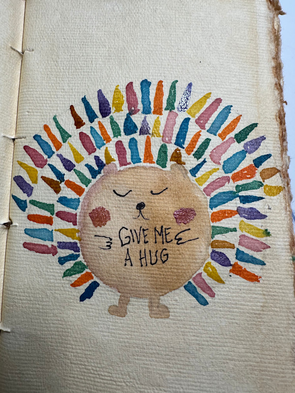 Hedgehog Hug Sketch by Robin Moore