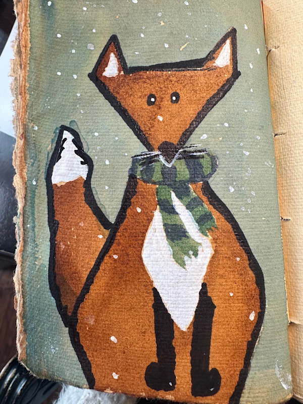 Snow Fox Sketch by Robin Moore