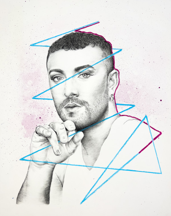 40. Marce King - Sam Smith - Pen, Ink and Pastel by Marce king