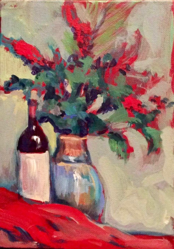 Wine and Flowers by Brenda M. Sylvia