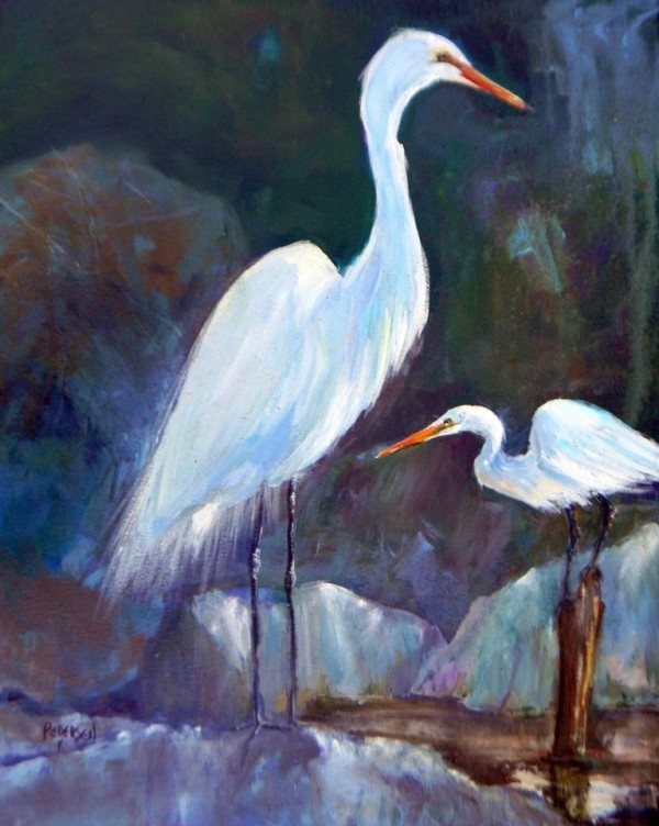 Egrets by karen pedersen