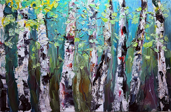 Blue Birch by karen pedersen