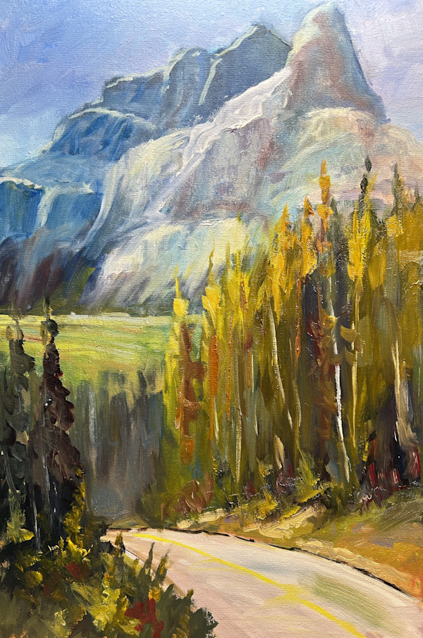 Castle mountain Hwy to Banff by karen pedersen