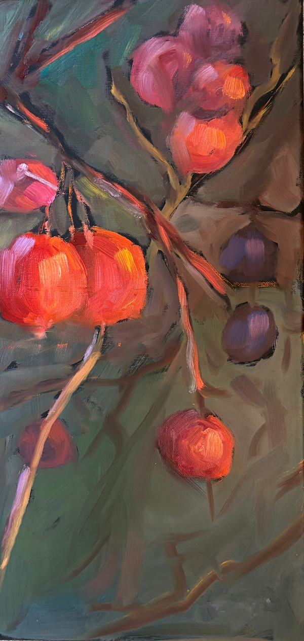 Study in Vermilion and Olive by karen pedersen, Image 1.