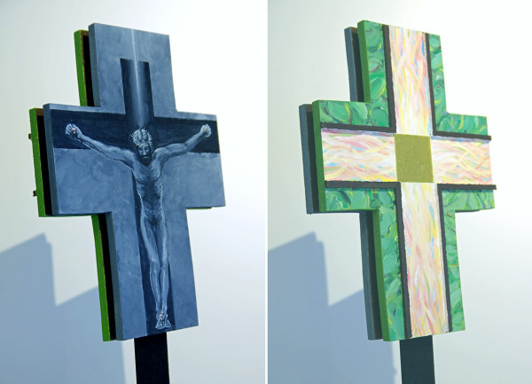Two Sides of a Processional Cross by Daniel Hendricksen