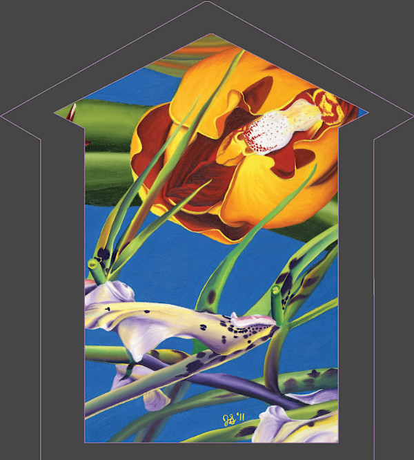 Enter the Orchids – Version 2 - Golden Triangle BID Historic Call Box, 8 of 8 by Jennifer Brewer Stone, Image 2.