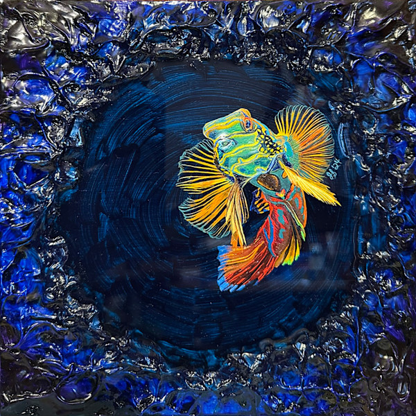Orange Mandarinfish by Jennifer Brewer Stone