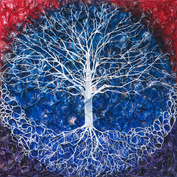 Tree of Life - Framed to 16x16" by Jennifer Brewer Stone