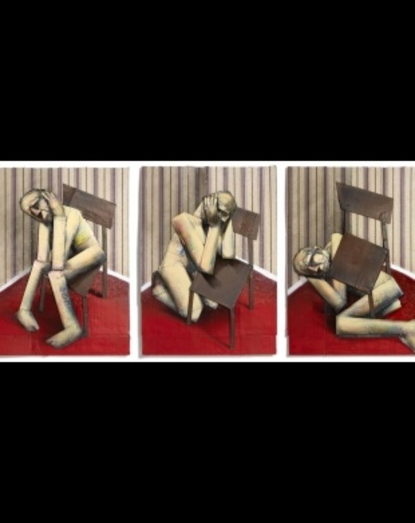 "Triptych with chair" by Adam Neate