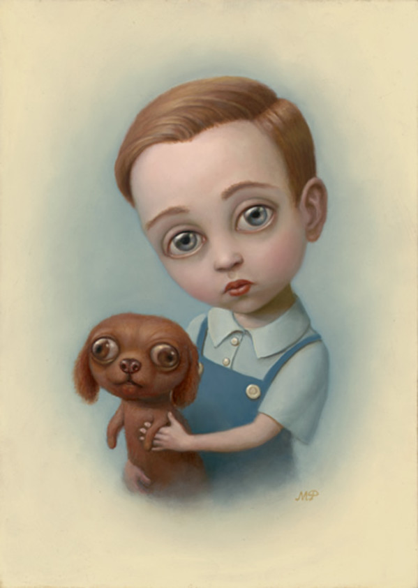 "Boy with a Puppy" by Marion Peck