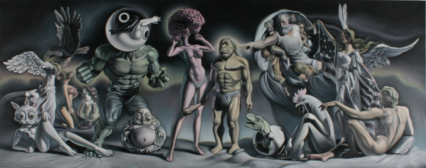 "Adam and Eve in the Garden of Guernica" #1 by Ron  English