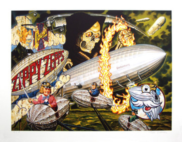 "Zepplin Flambe" by Todd Schorr
