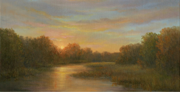 Glowing Sunset over the Marsh by Tarryl Gabel
