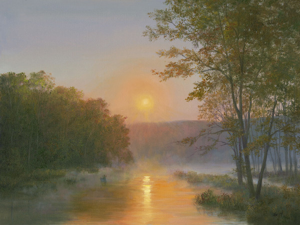 Sunrise and Mist over the Marsh by Tarryl Gabel