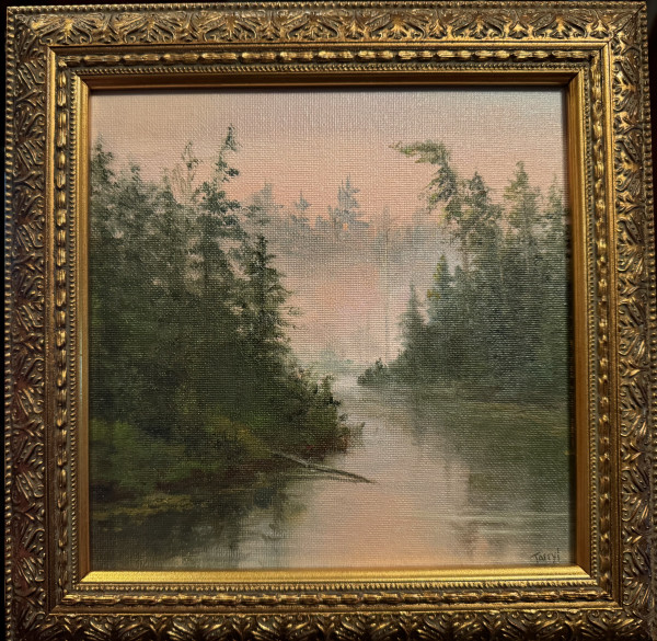 Misty Sunrise, Adirondack Stream by Tarryl Gabel