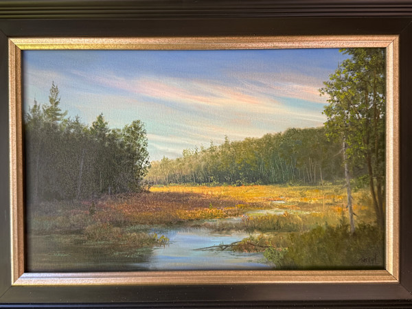 Morning Shadows across the marsh by Tarryl Gabel