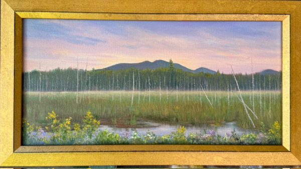 Rail Trail Mnt and Marsh View by Tarryl Gabel