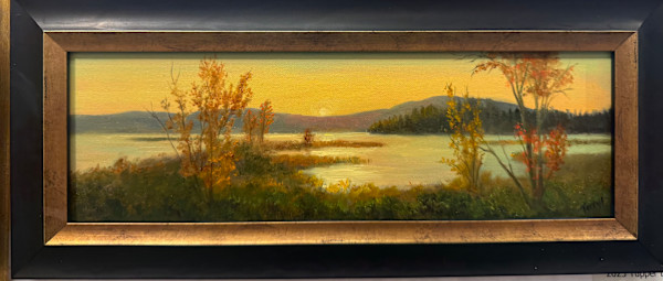 Sunset over “the flow”, Tupper Causeway by Tarryl Gabel