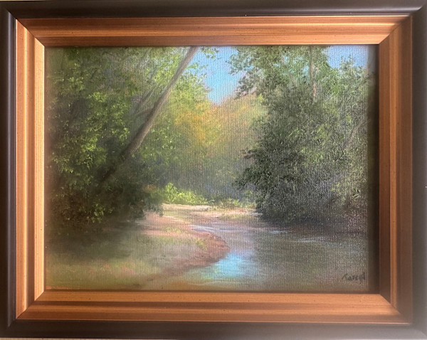 Strong contrast, little winding stream by Tarryl Gabel, Image 1.