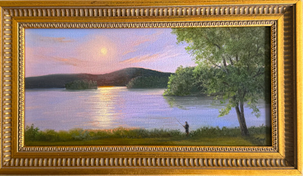 Sun shimmering over Lake Ontelaunee by Tarryl Gabel, Image 1.