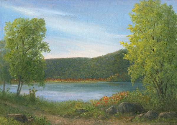Early Autumn View, Ice pond in Patterson NY by Tarryl Gabel, Image 1.
