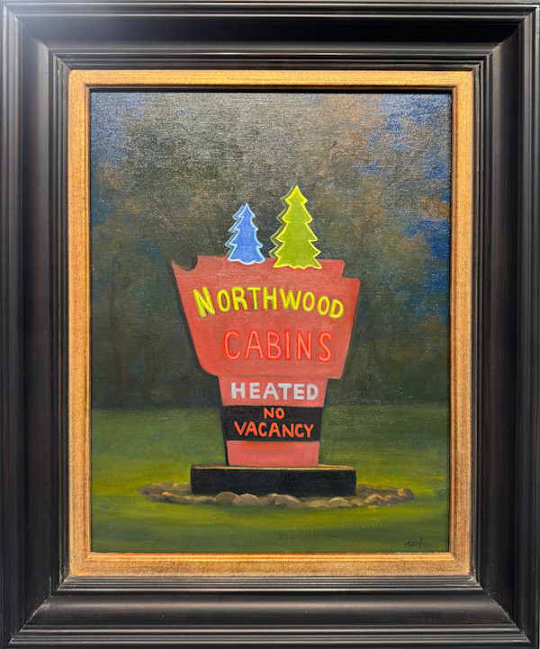 Northwood Cabin neon sign -fall by Tarryl Gabel, Image 1.